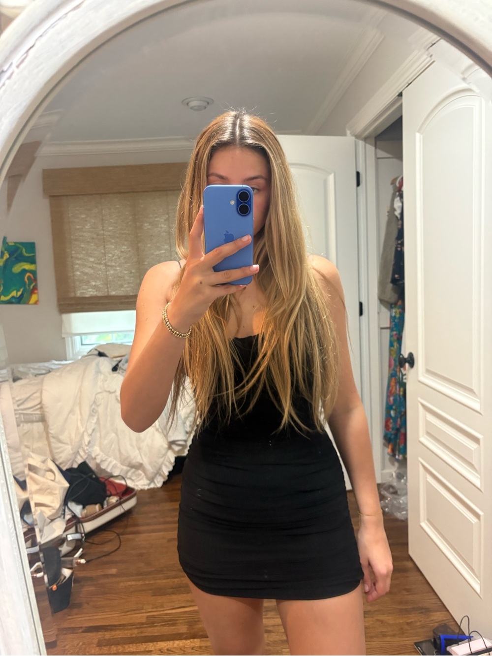 Princess Polly Black Mini Dress with Spaghetti Straps - Picture 2 of 7